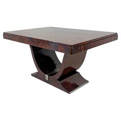 1930er Jahre Französisch Art Deco Palisander Esszimmer oder Schreibtisch, Französisch poliert