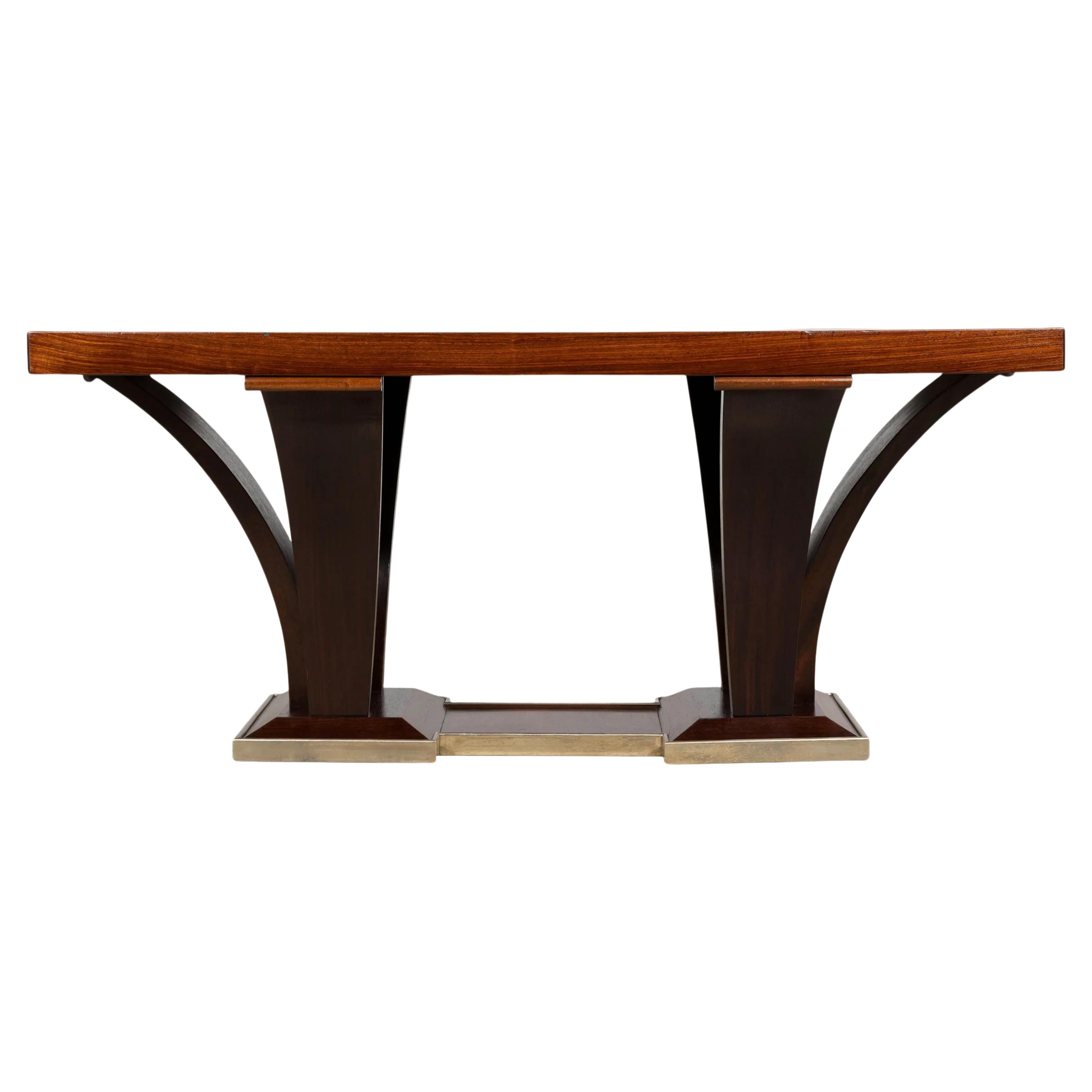 Mesa de comedor parisina Art Decó de palisandro de los años 30