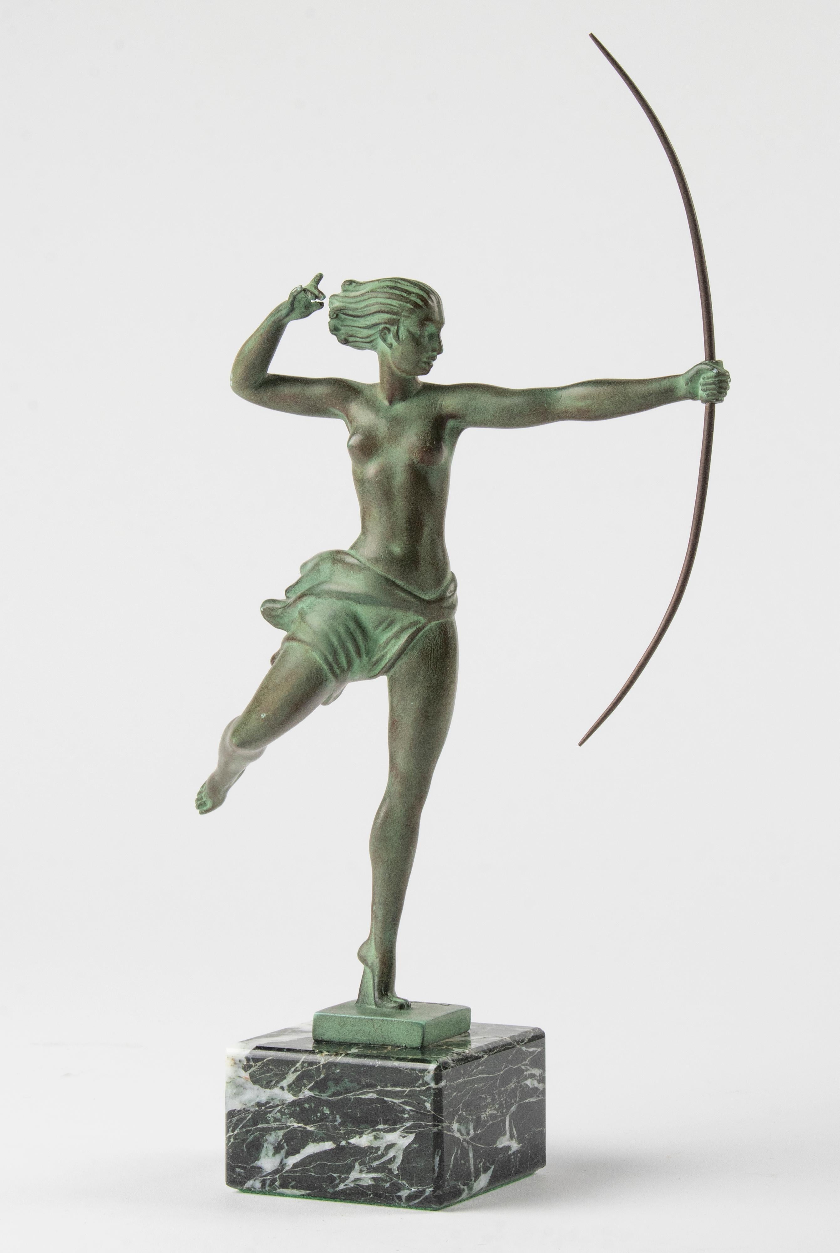 Early 20th Century 1930's French Art Deco Sculpture by Jean de MarCo from Studio Max Le Verrier