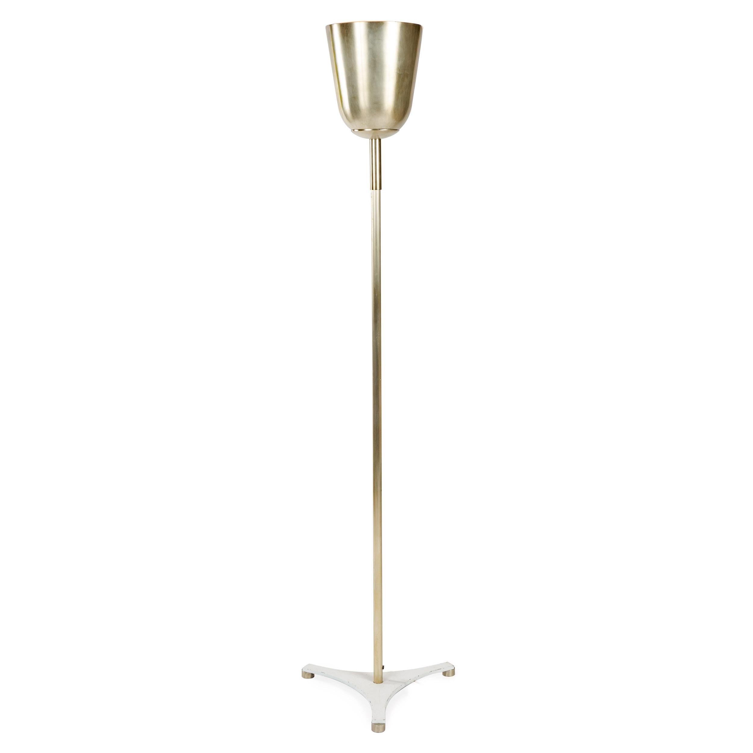 Mid-20th Century 1930s French Art Deco Torchere Floor Lamp by Jean Perzel For Sale