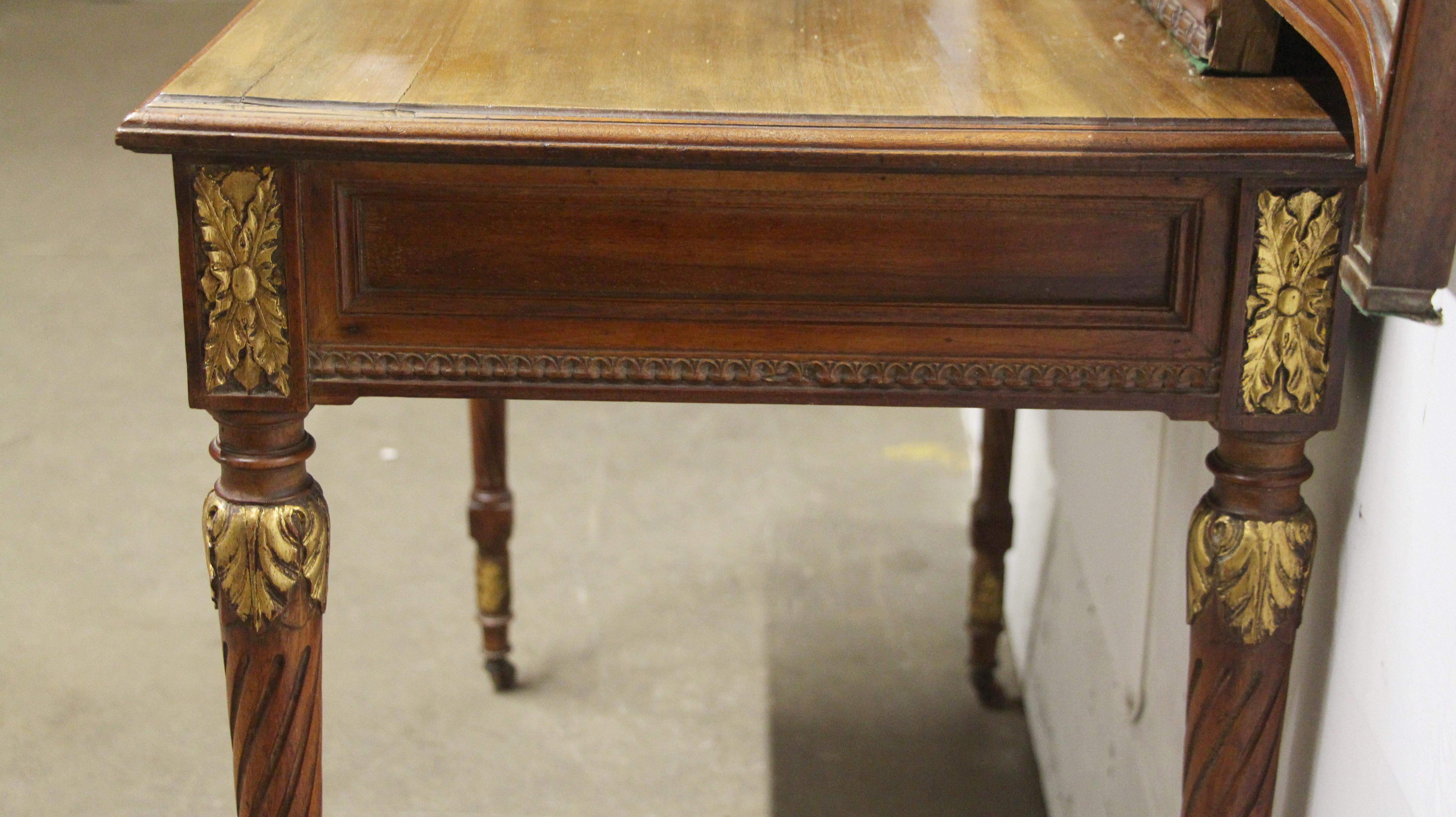 1930s French Art Deco Tri-fold Mirrored Vanity with 2 Drawers and Brass Pulls 6