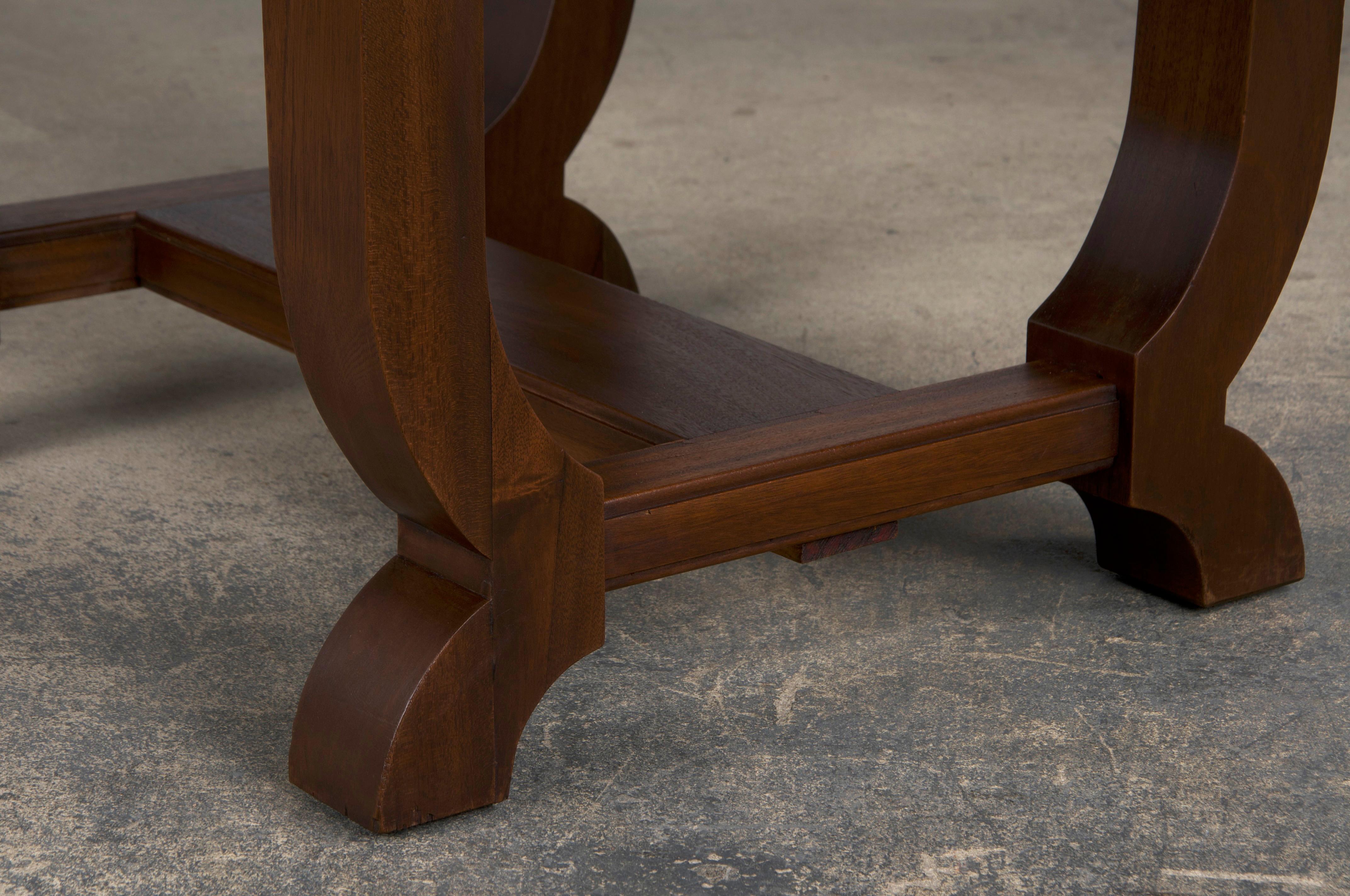 Hand-Crafted 1930s French Art Deco Walnut Dining Table
