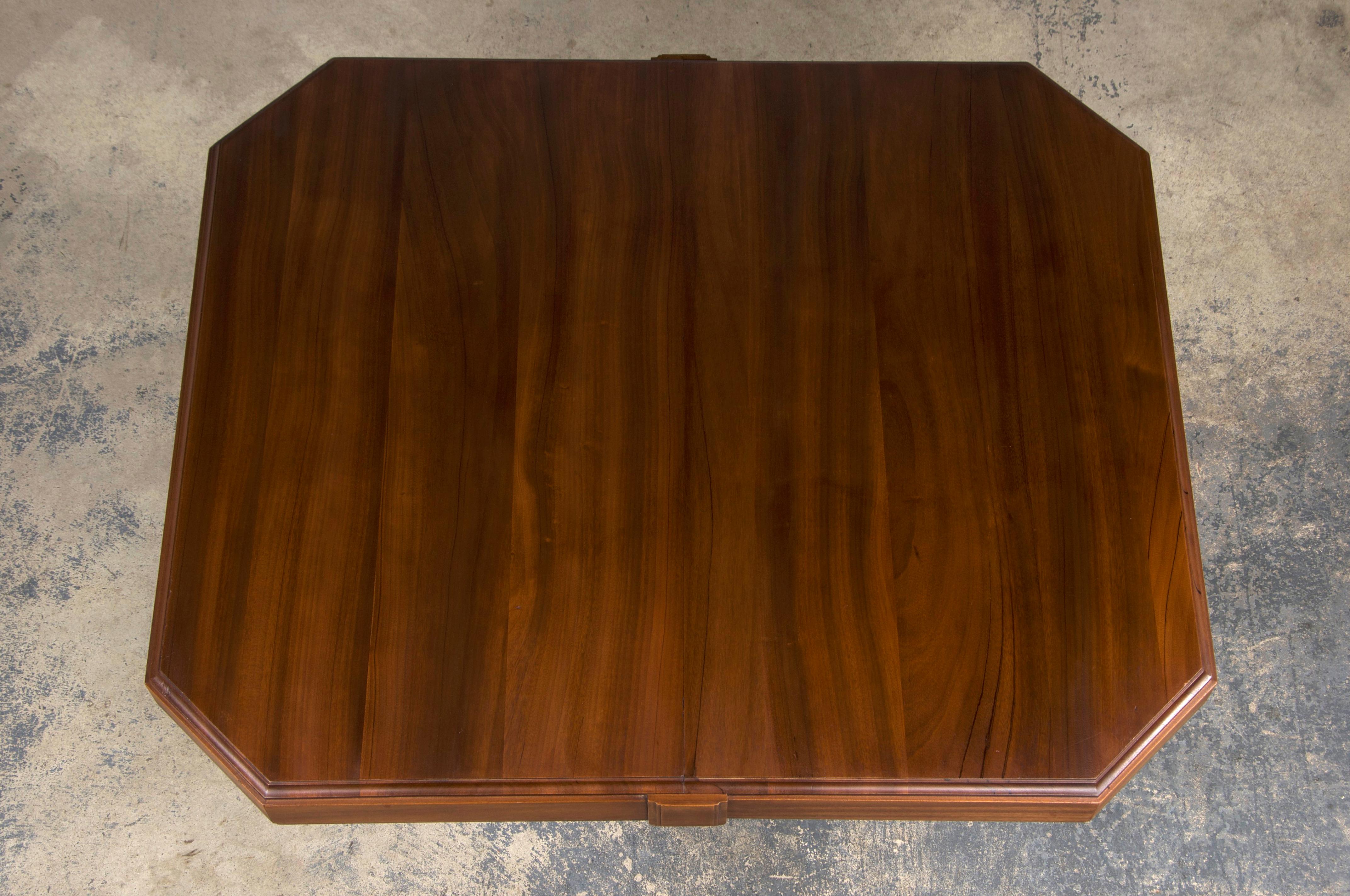 20th Century 1930s French Art Deco Walnut Dining Table