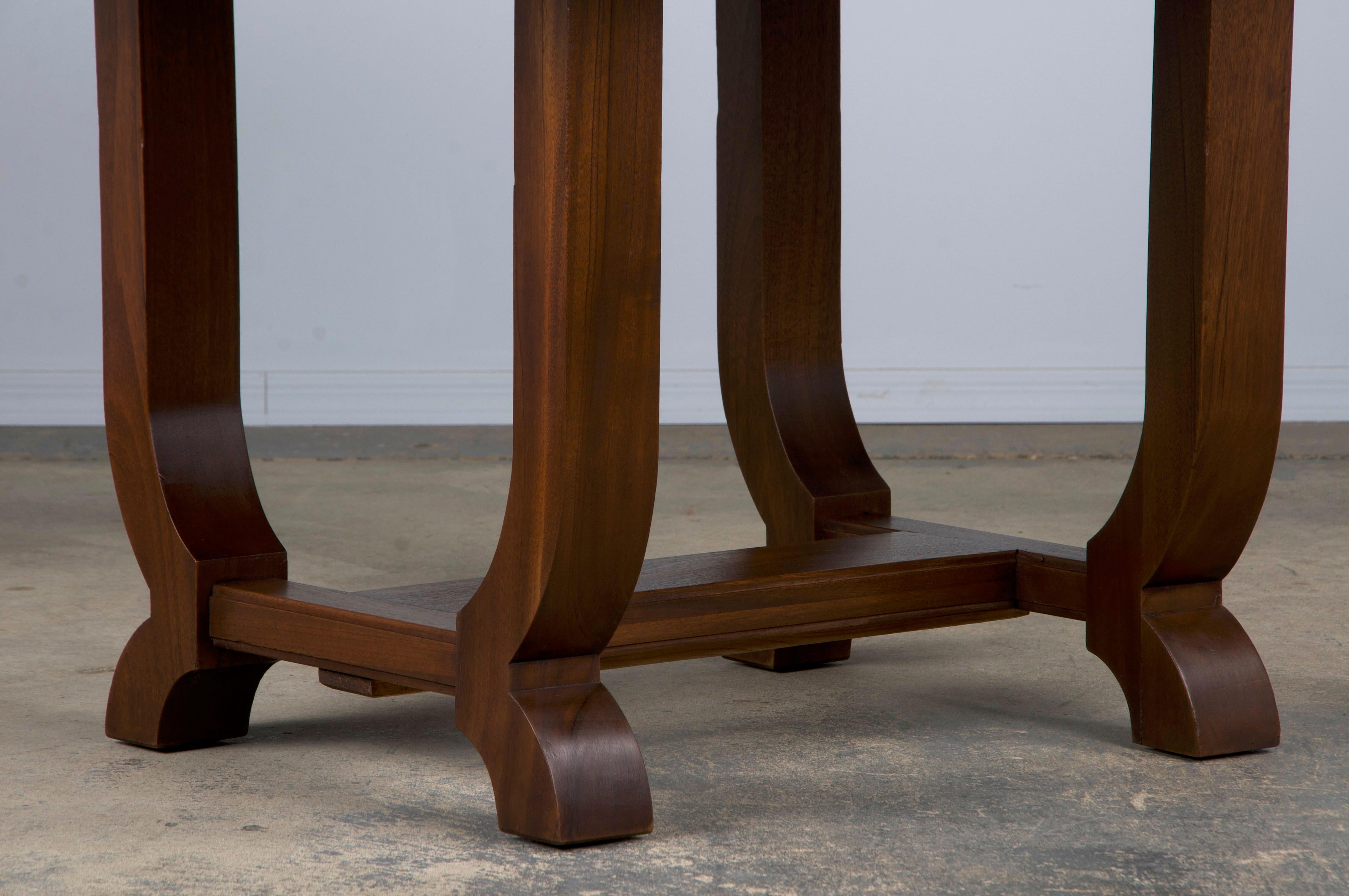 1930s French Art Deco Walnut Dining Table 4