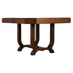 1930s French Art Deco Walnut Dining Table