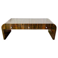 1930’s French Art Deco waterfall rosewood coffee table