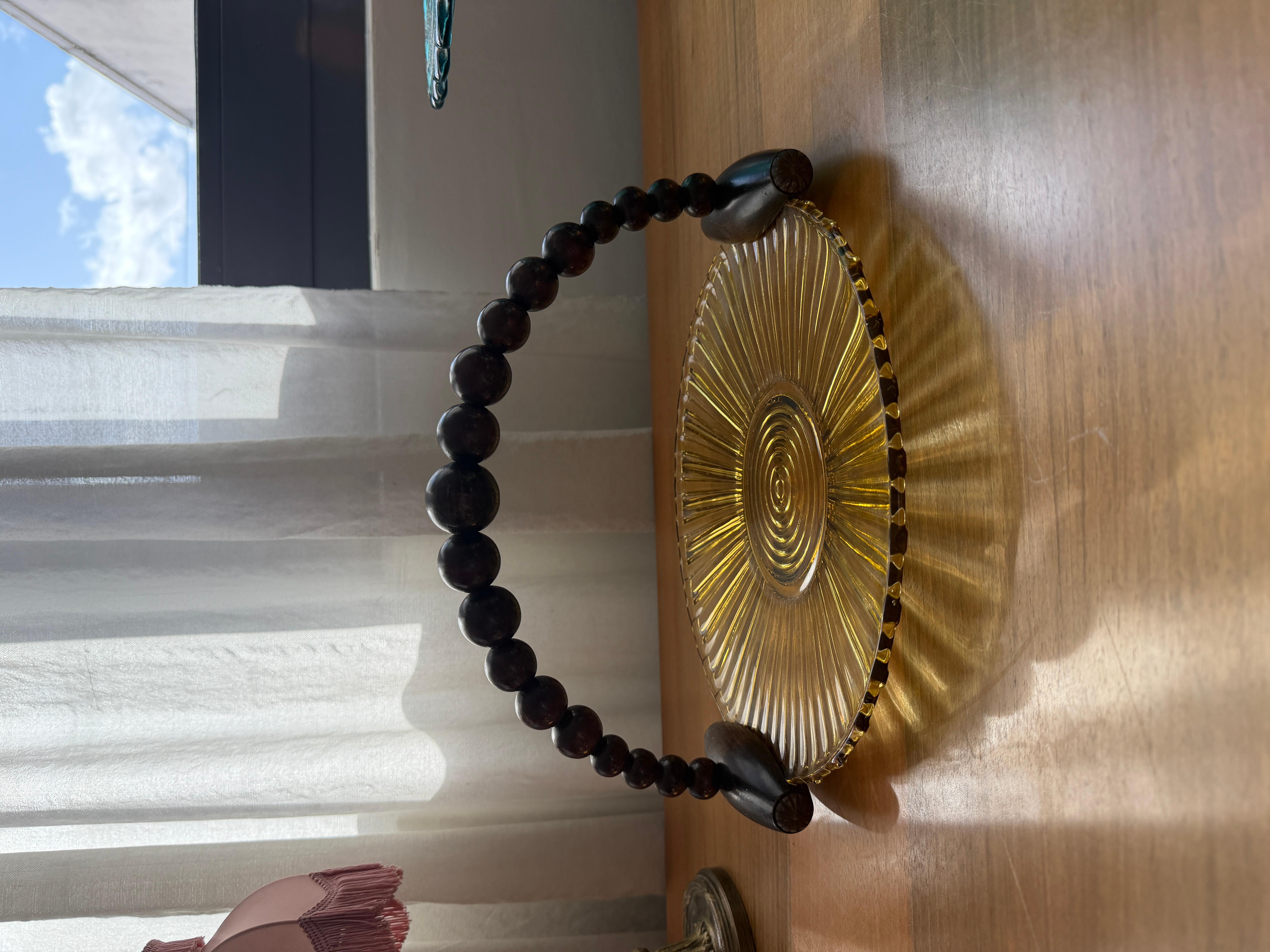 1930's French Art Deco Wooden Vintage Centerpiece im Angebot 5