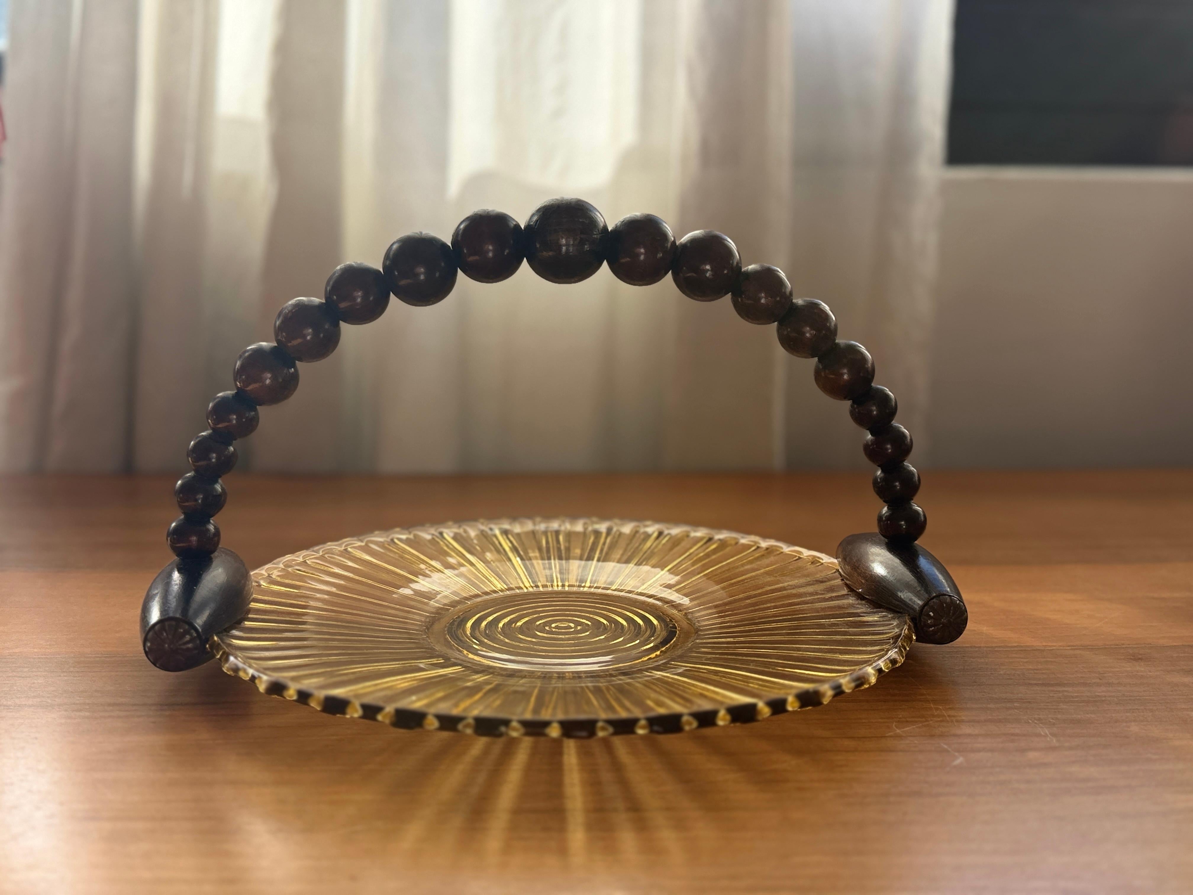 1930's French Art Deco Wooden Vintage Centerpiece im Angebot 9