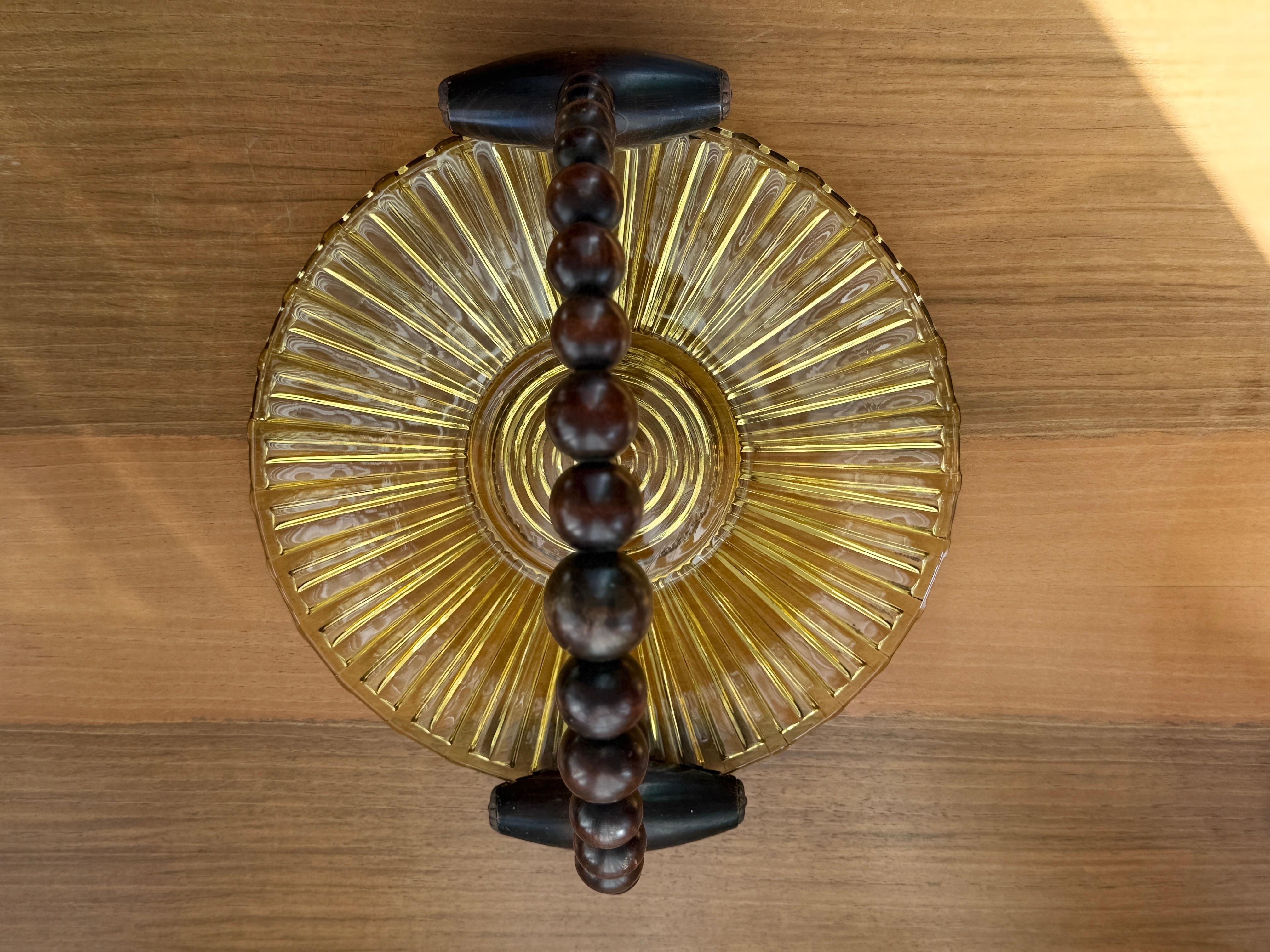 1930's French Art Deco Wooden Vintage Centerpiece (20. Jahrhundert) im Angebot