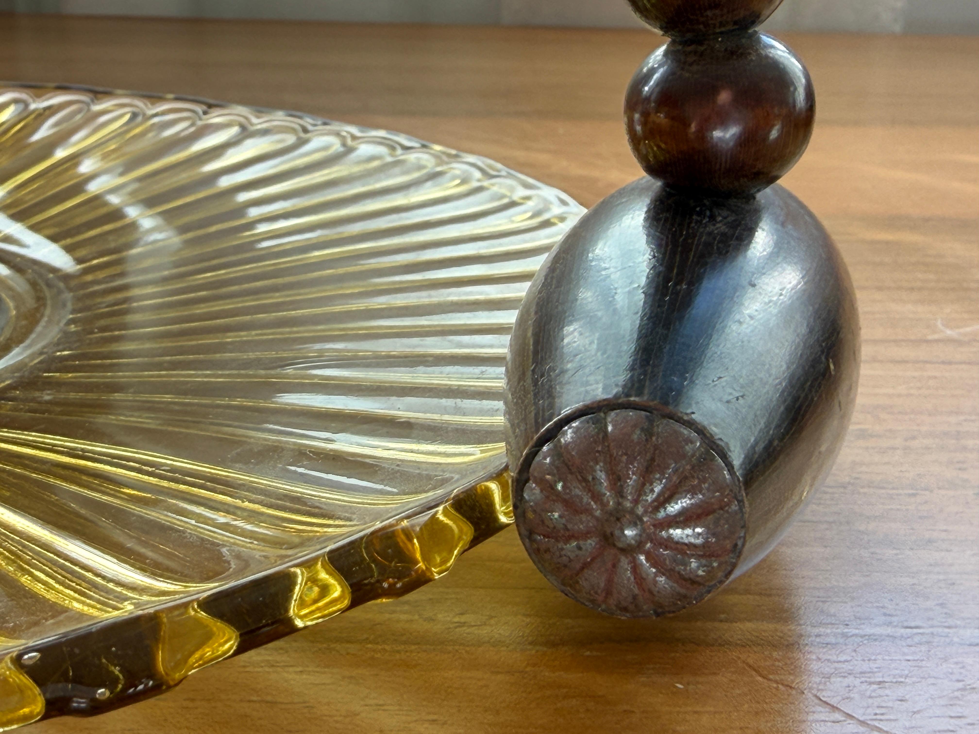 1930's French Art Deco Wooden Vintage Centerpiece im Angebot 2