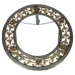 Table basse Arts & Crafts des années 1930 en bronze et fer forgé