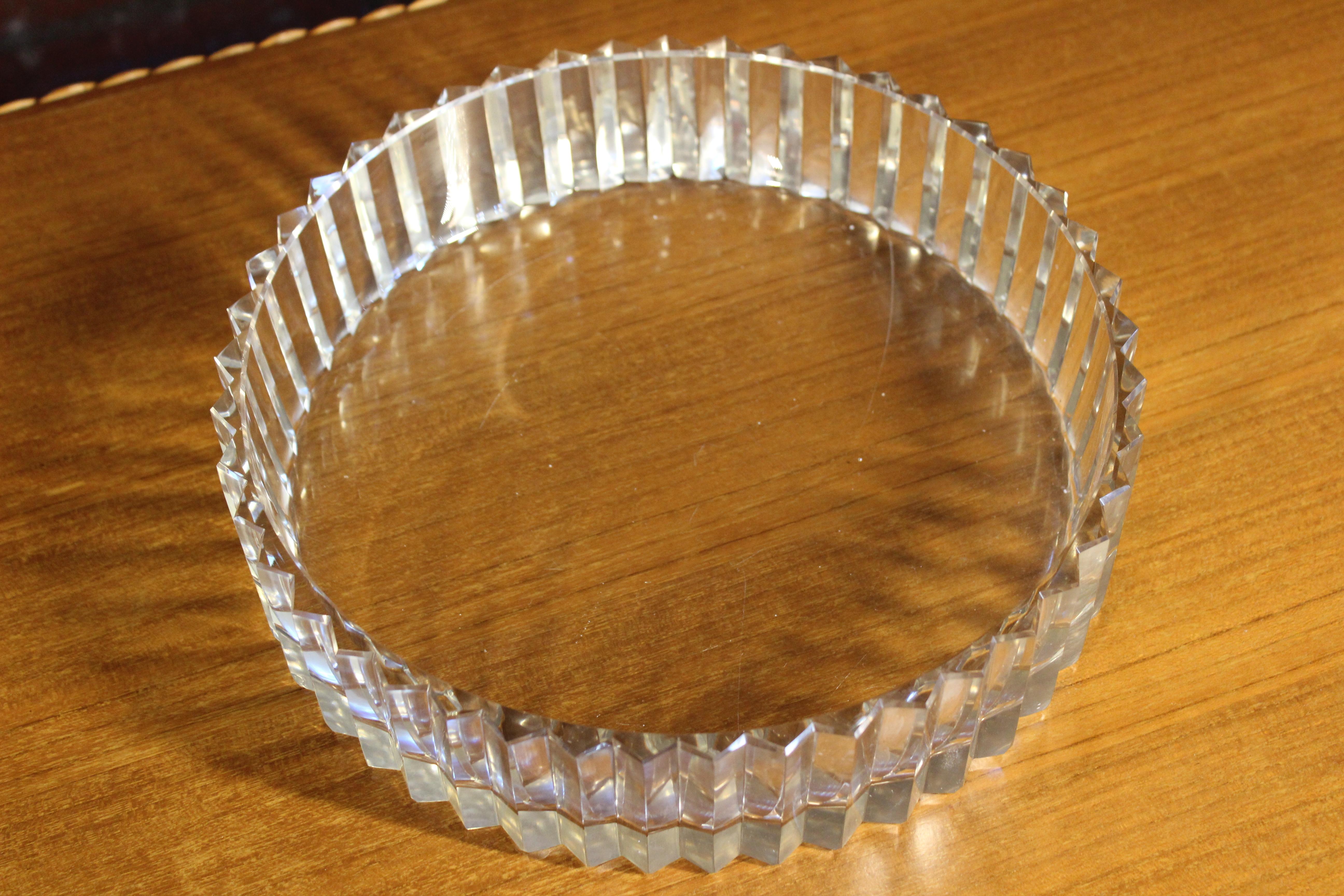 1930s, French Baccarat Crystal Glass Bowl 7