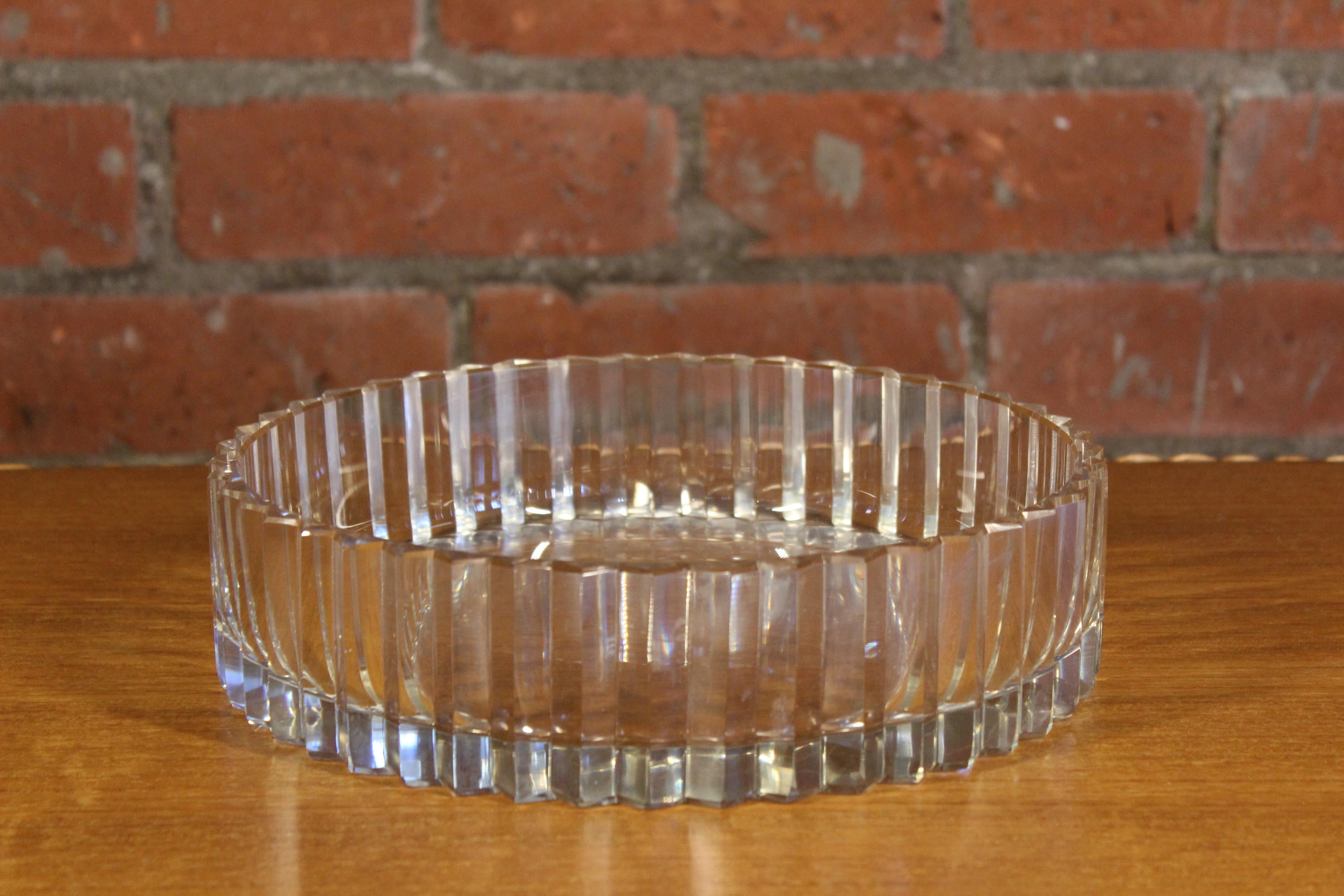 Art Deco 1930s, French Baccarat Crystal Glass Bowl
