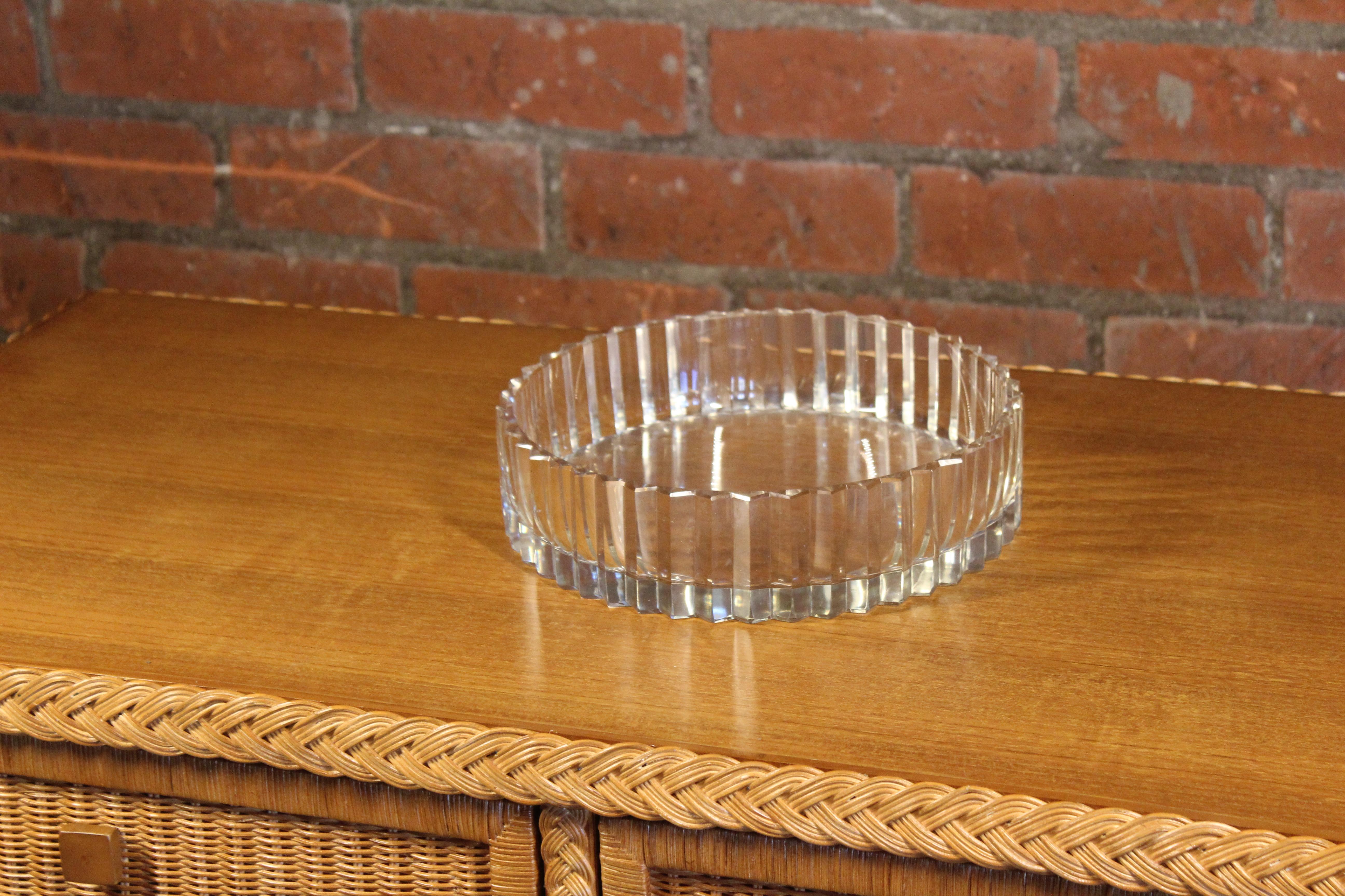 1930s, French Baccarat Crystal Glass Bowl 1
