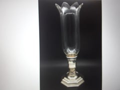 Französischer Baccarat-Kristallschirm aus den 1930er Jahren mit Christofle Silver Base - Original Set