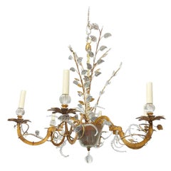 1930’s French Bagues 6 Lights Chandelier