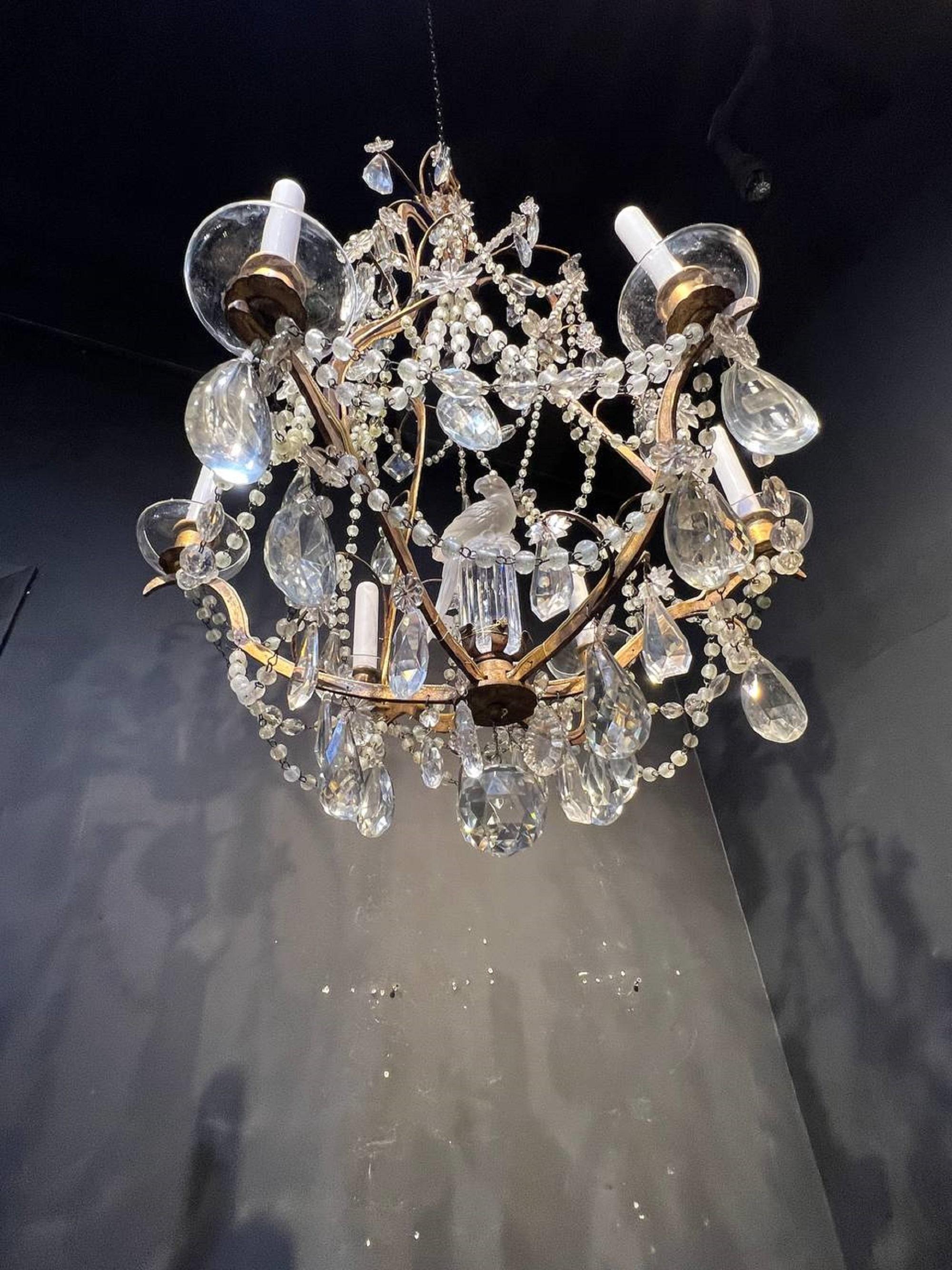 1930's French Bagues Chandelier In Good Condition For Sale In New York, NY