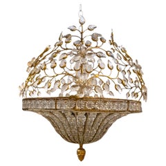 1930’s French Bagues Crystal Light Fixture