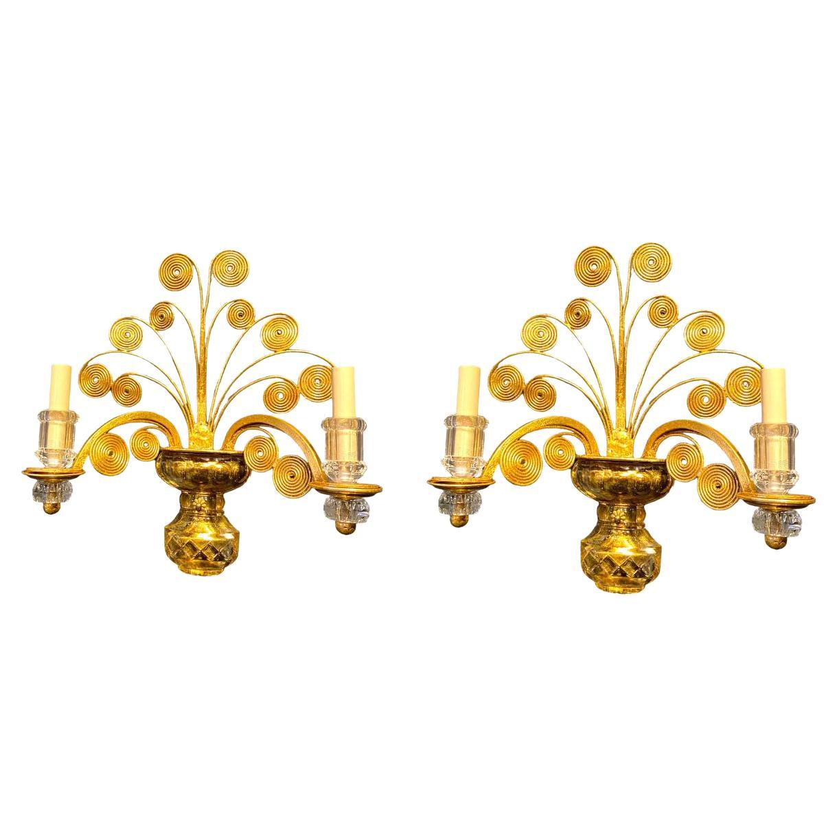 1930’s French Bagues Sconces