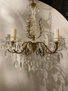 1930s French Bagues Six Lights Chandelier