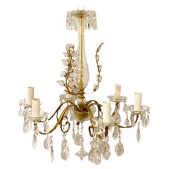 1930s French Bagues Six Lights Chandelier