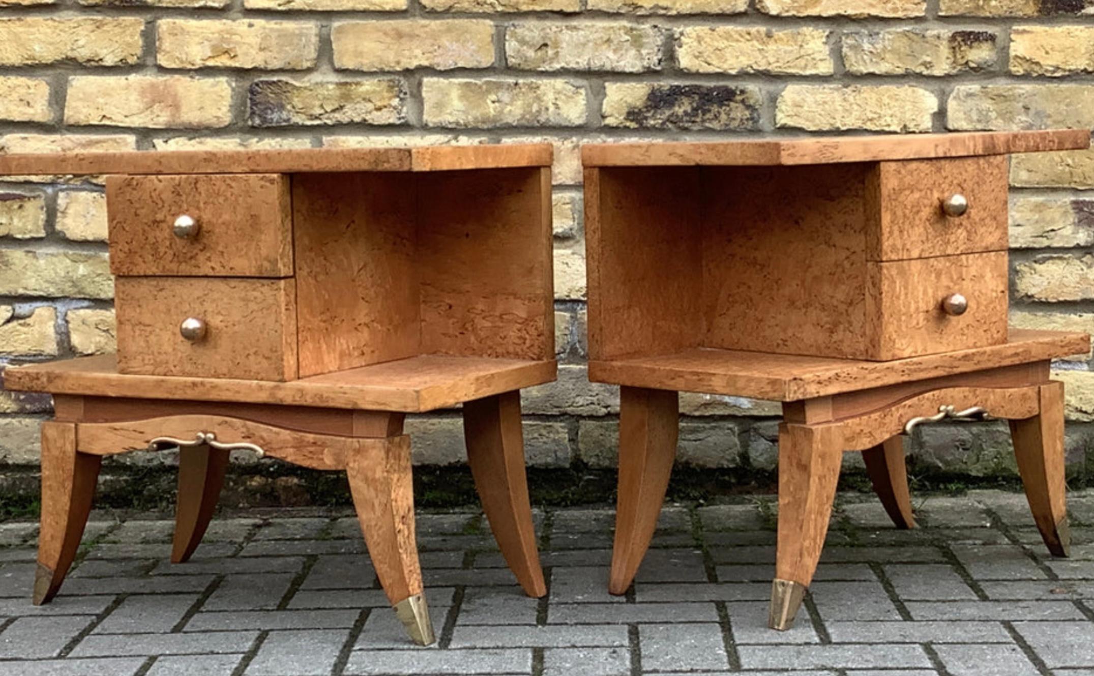 20th Century 1930’s French bedside cabinets For Sale