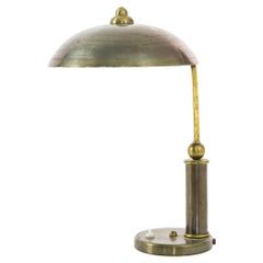 1930s French Brass Table Lamp
