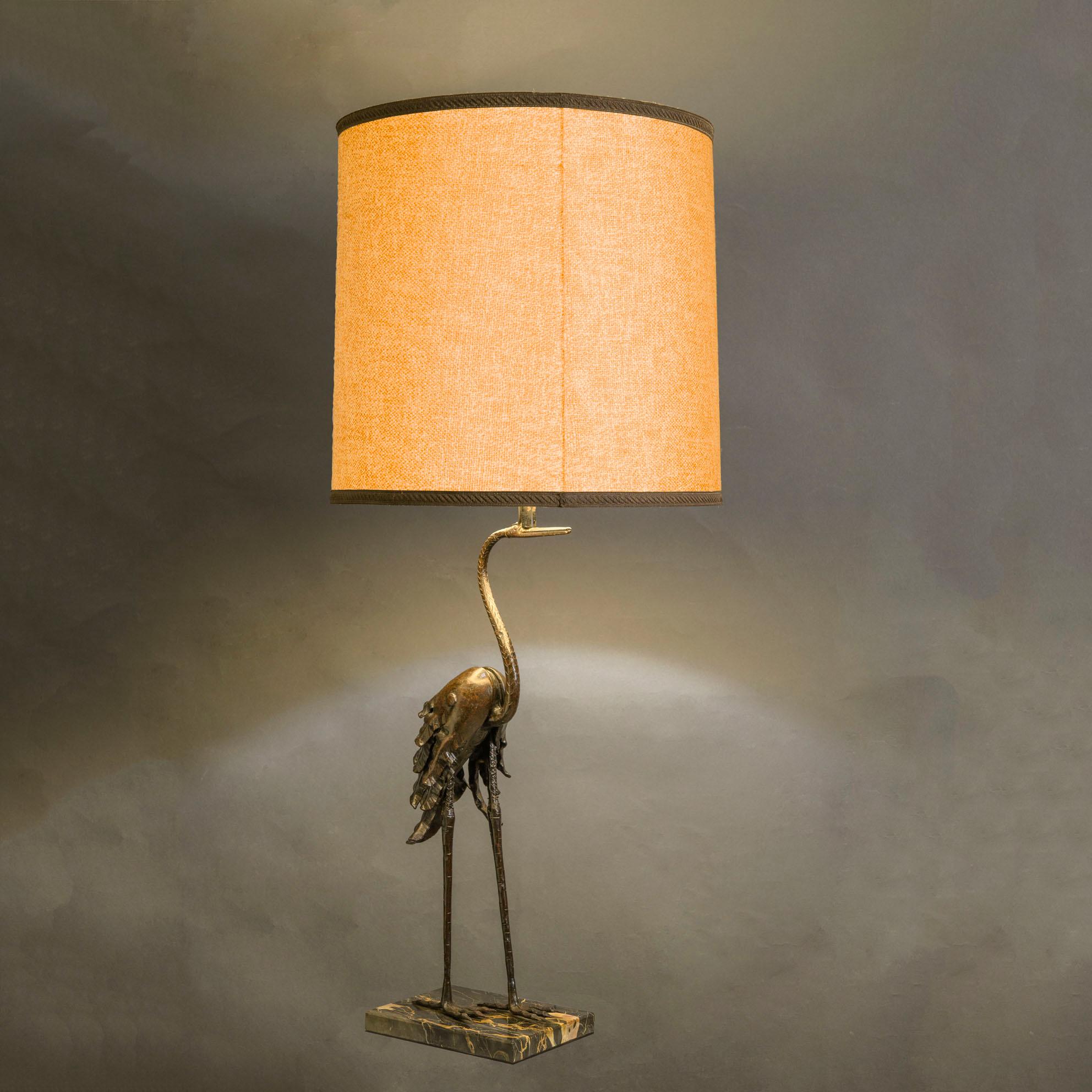 Art Deco 1930s French Bronze Animalier Table Lamp For Sale
