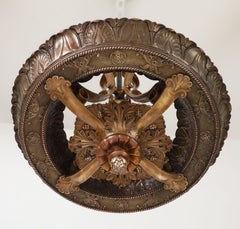 1930's French Bronze Chandelier