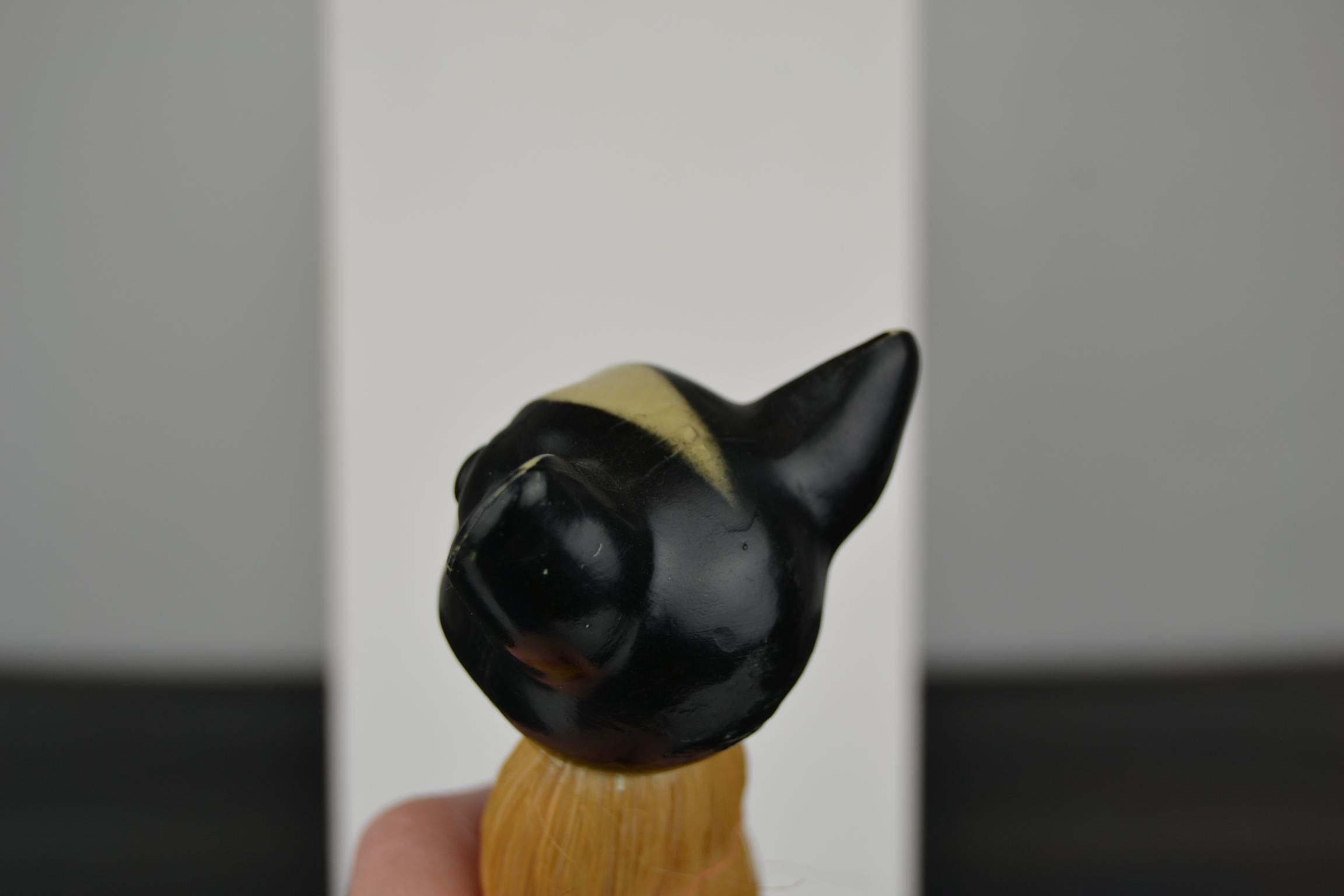 European 1930s French Bulldog Brush with Turtle Shell Head, Europe For Sale