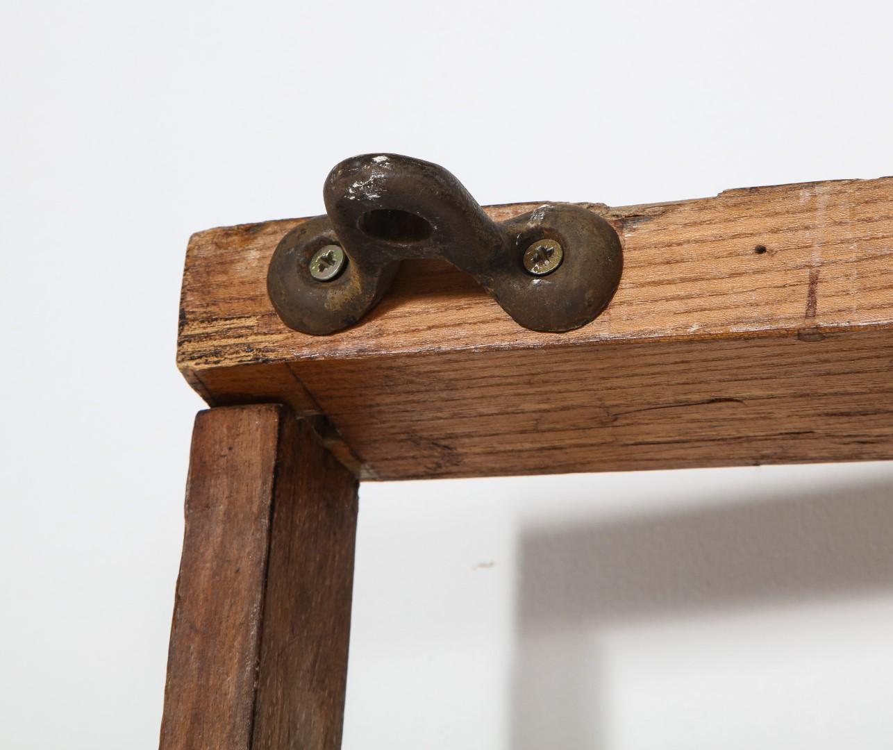1930s French Carved Oak Curved Wood and Iron Folk Art 6
