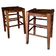 1930's French Country Bistro Low Stool set