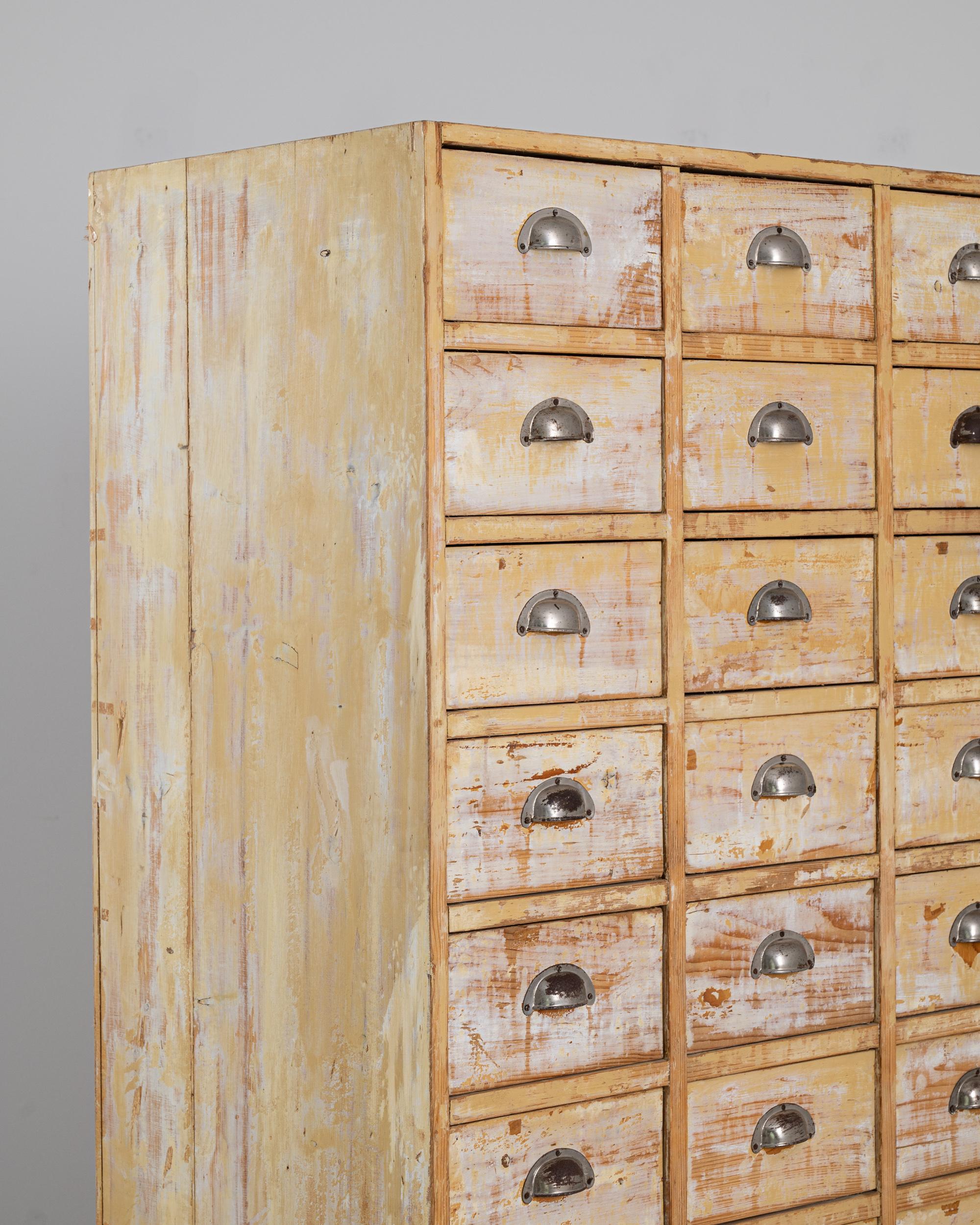 1930s French Country Wooden Filing Cabinet 2