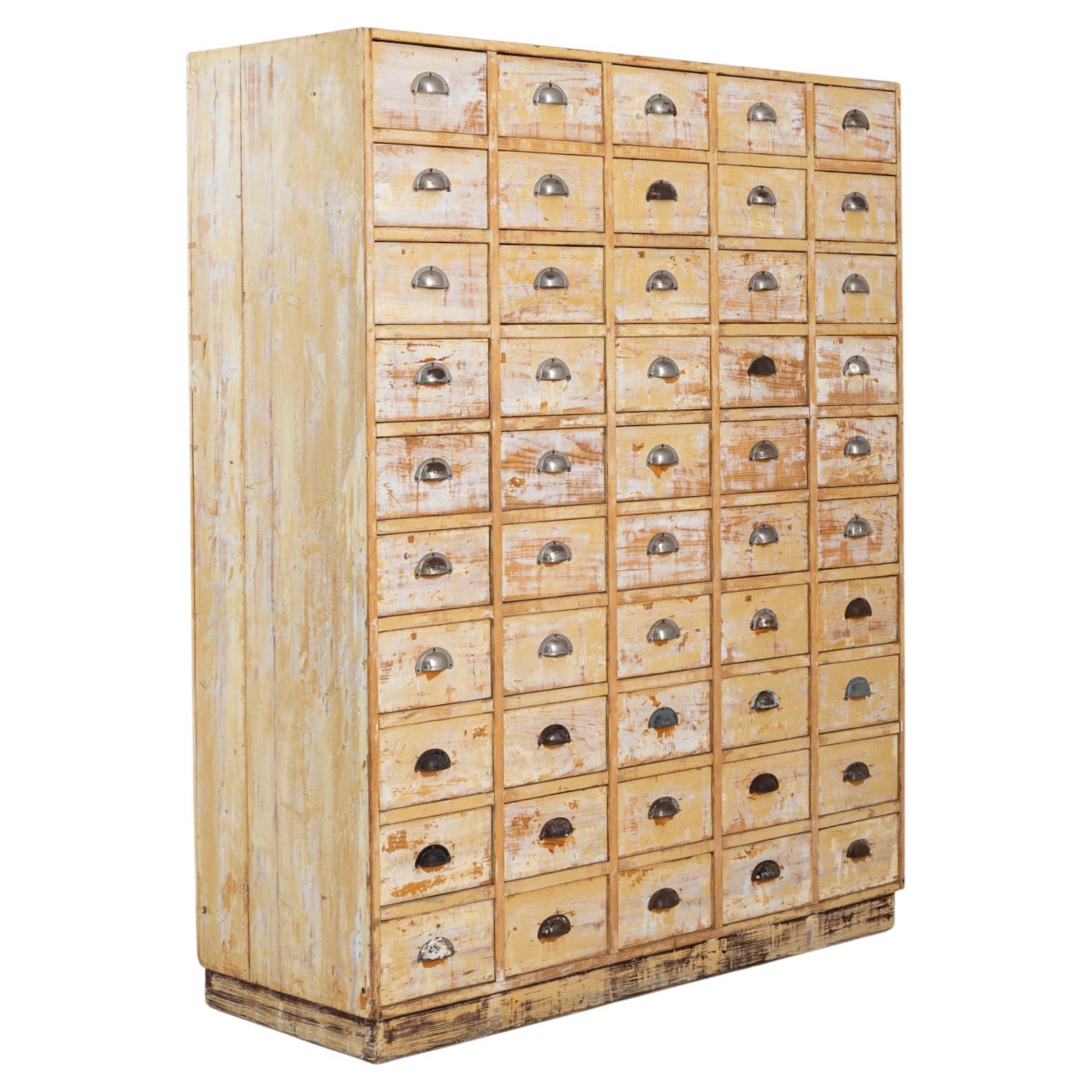 1930s French Country Wooden Filing Cabinet