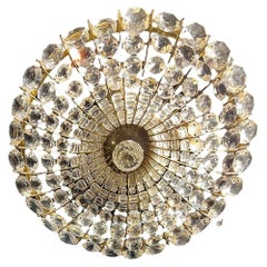 Vintage 1930’s French Crystal Flush Mount