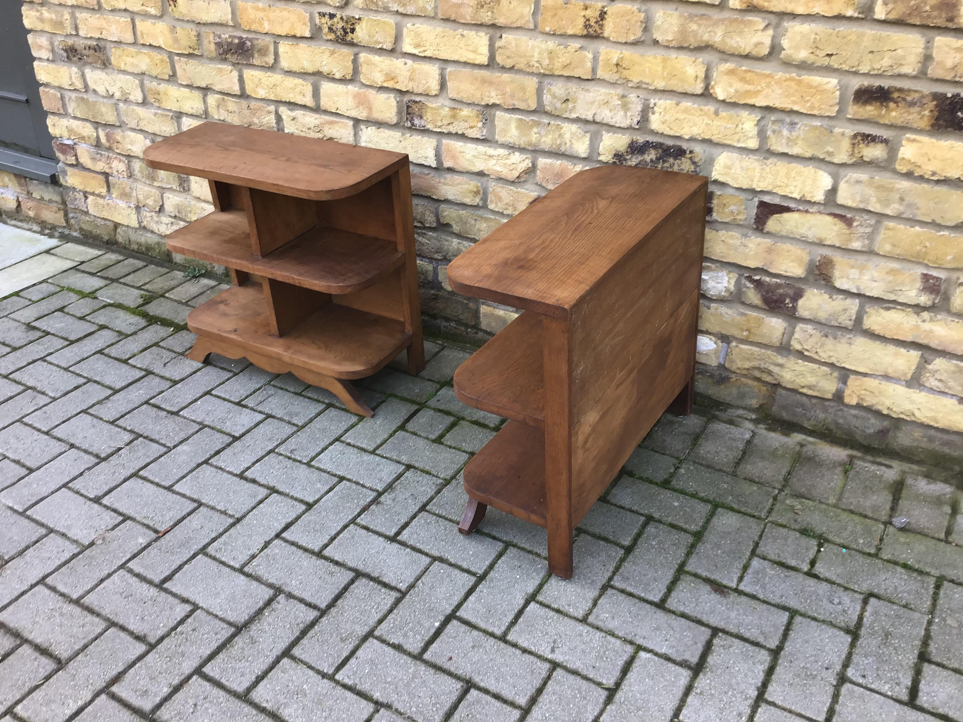 1930s French Deco Bookcases/1930s Bedside Tables/1930s Storage Cabinets In Good Condition In London, Lambeth