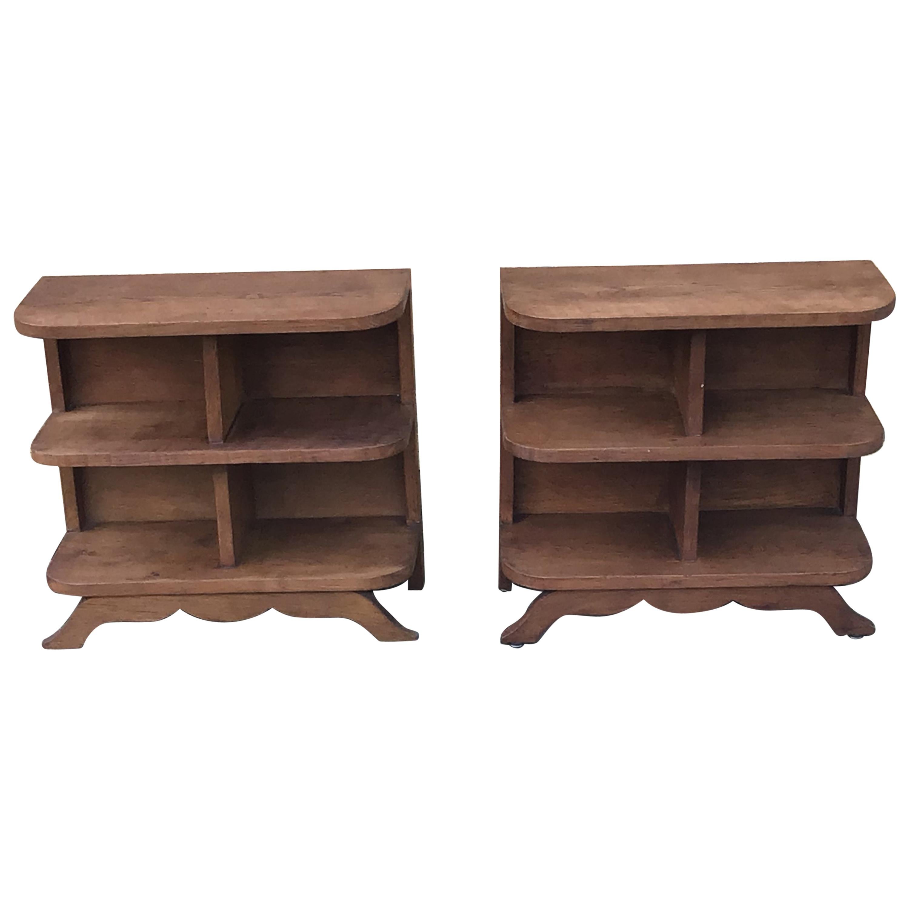 1930s French Deco Bookcases/1930s Bedside Tables/1930s Storage Cabinets