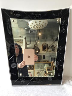 1930s French Deco Ocean Life Mirror