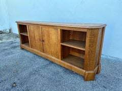 French Deep Oak Grain Low Cabinet/ Bookcase JMF Style