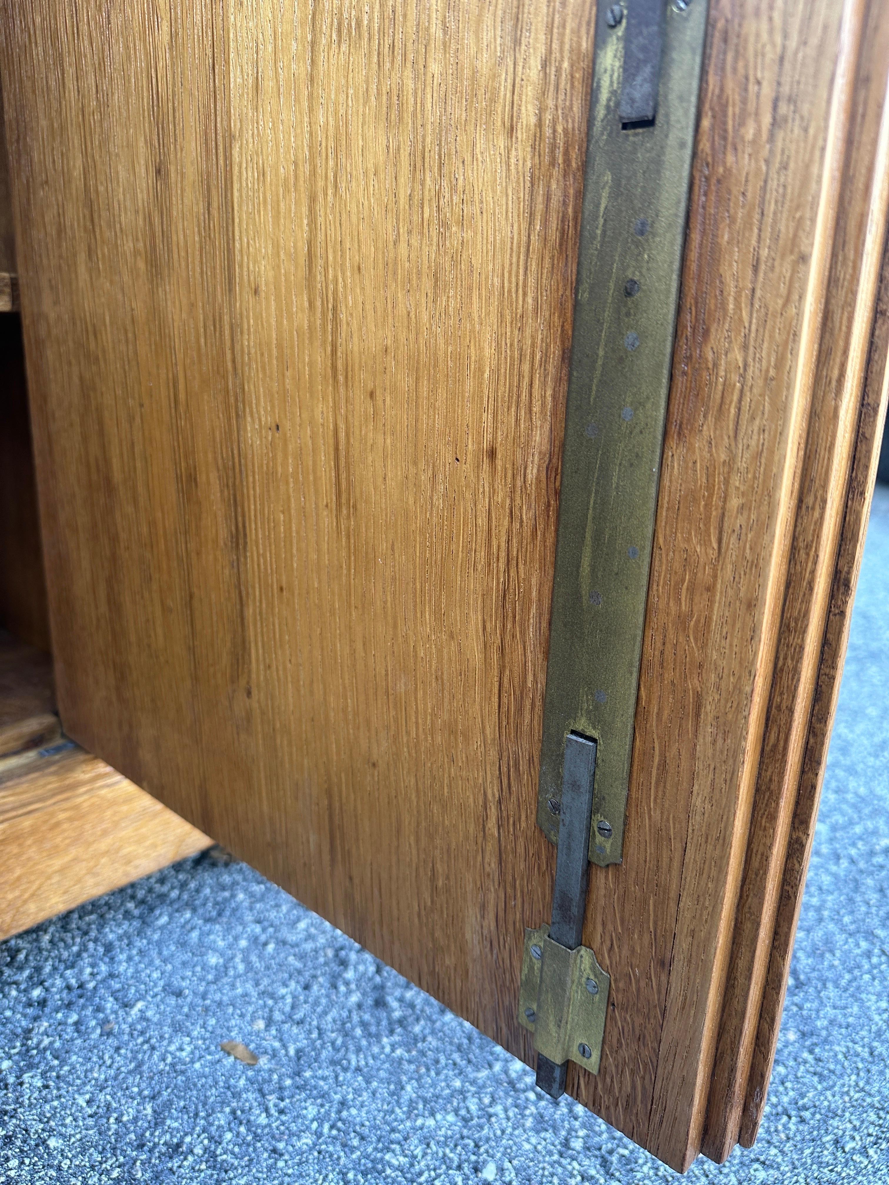 French Deep Oak Grain Low Cabinet/ Bookcase JMF Style 4