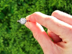 1930s French Diamond and White Gold Solitaire Engagement Ring