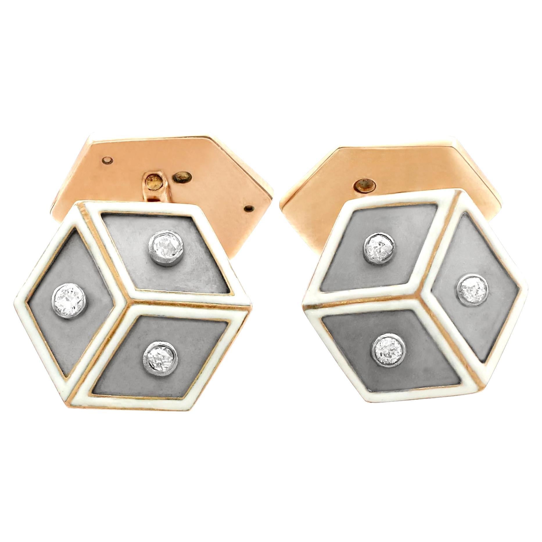 The Red Bee Cufflinks in Platinum