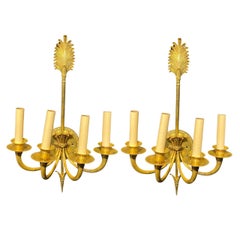 1930's French Empire 4 Lights Sconces