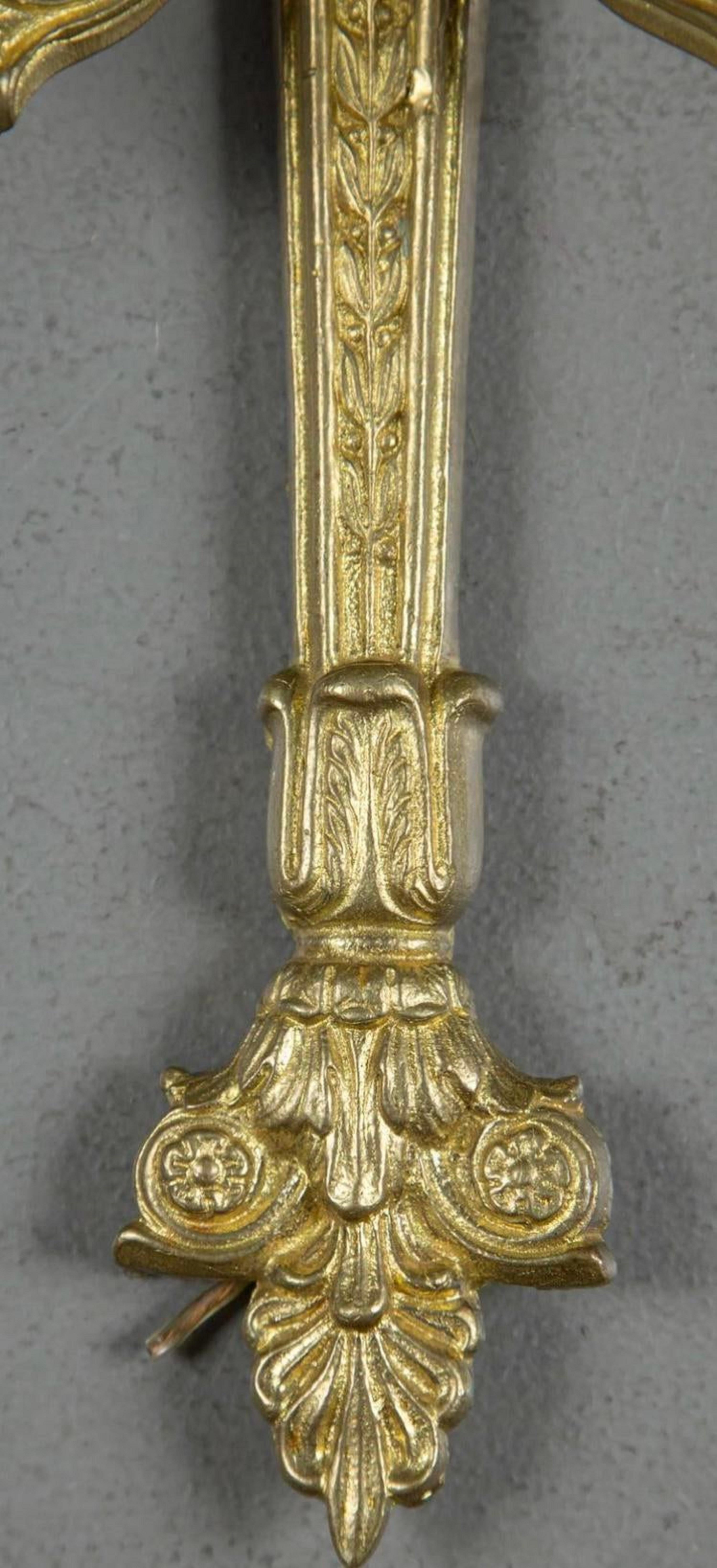 1930’s French Empire Style Bronze Sconces In Good Condition In Astoria, NY