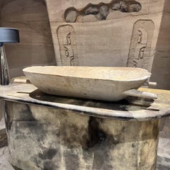 1930s French Farmhouse Rustic Wood Trough Planter