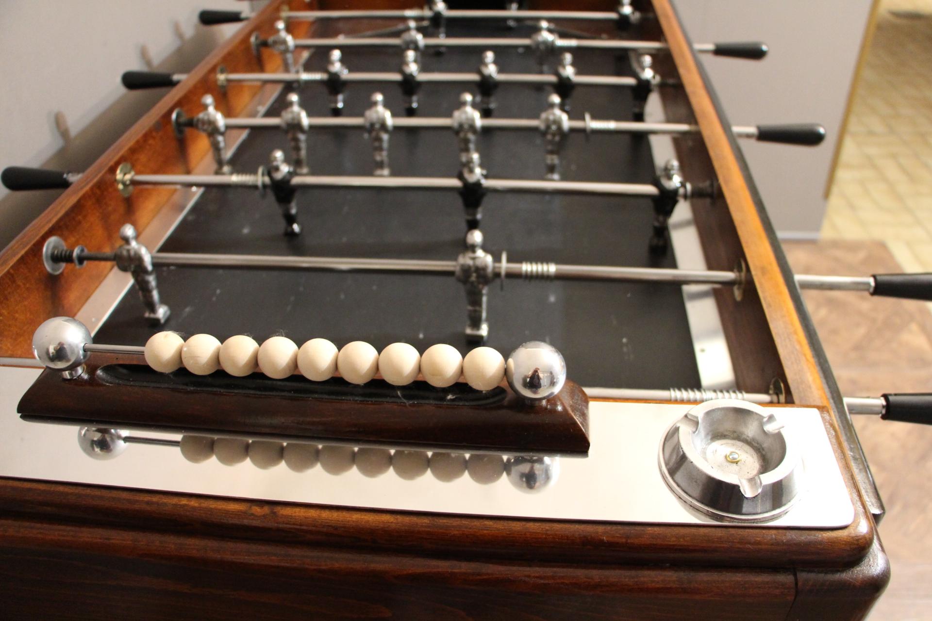 Aluminum 1930s French Foosball Table