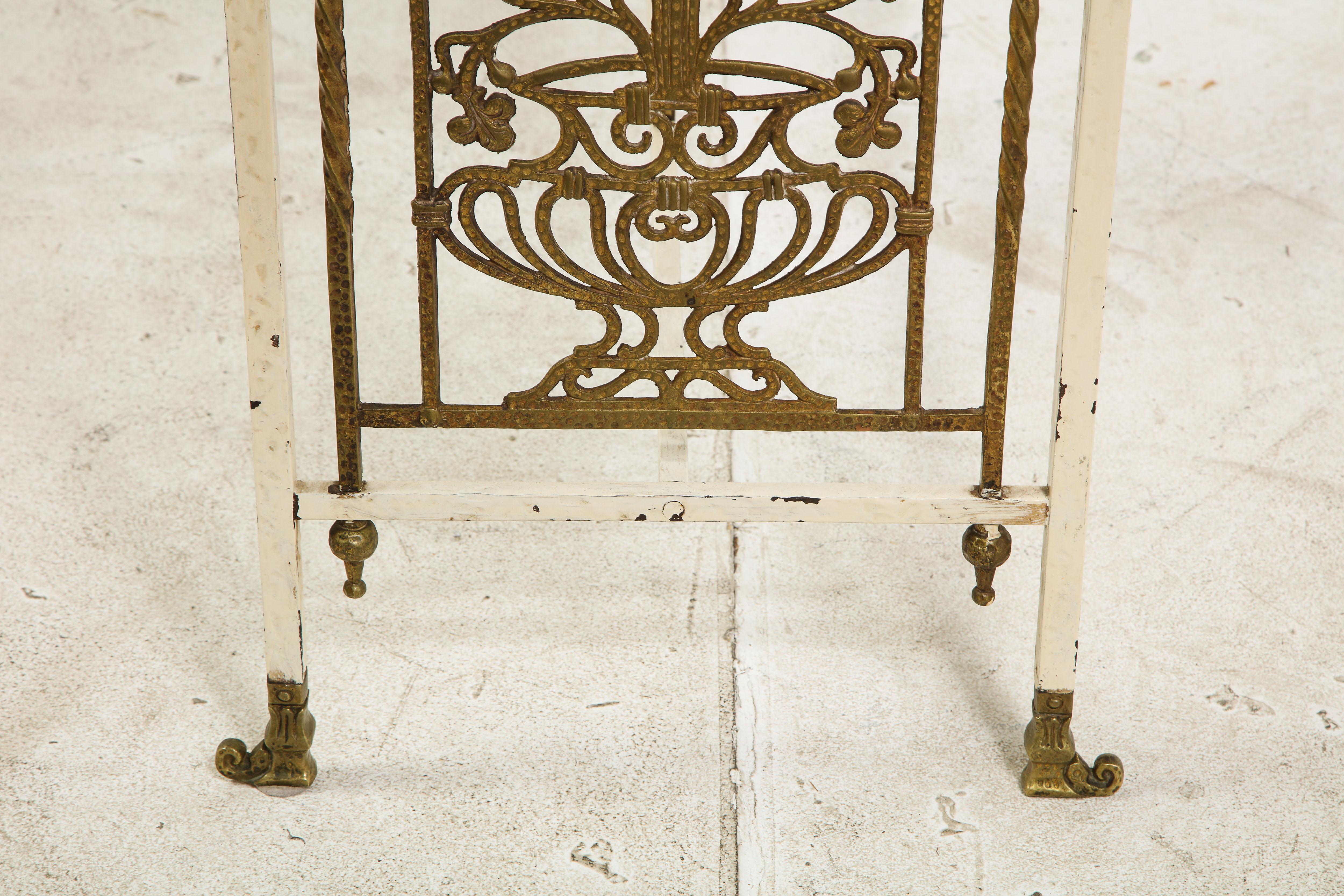 1930s French Gilt Iron and Marble Console 7