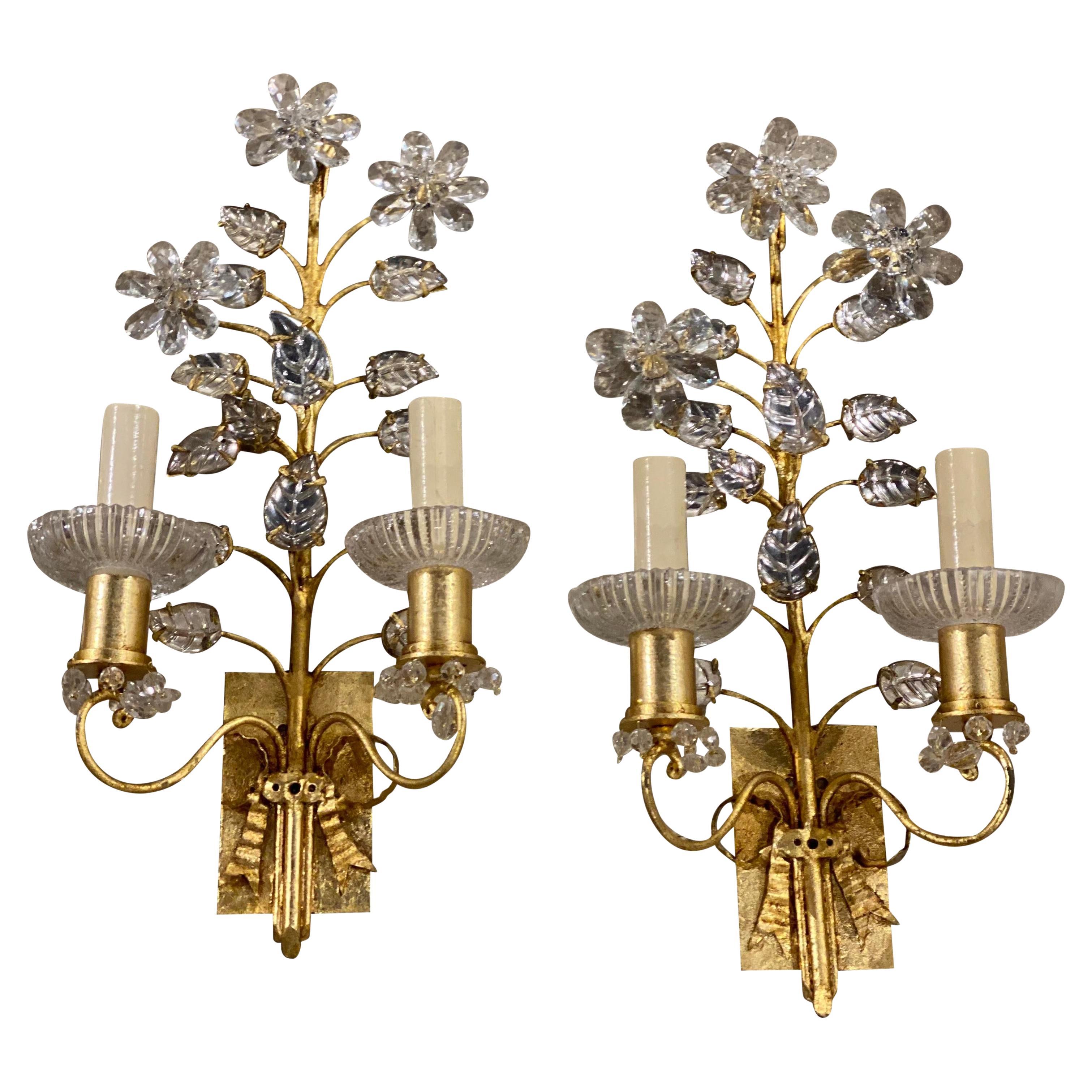 1930’s French Gilt Metal Sconces