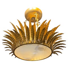 1930’s French gilt metal sunburst