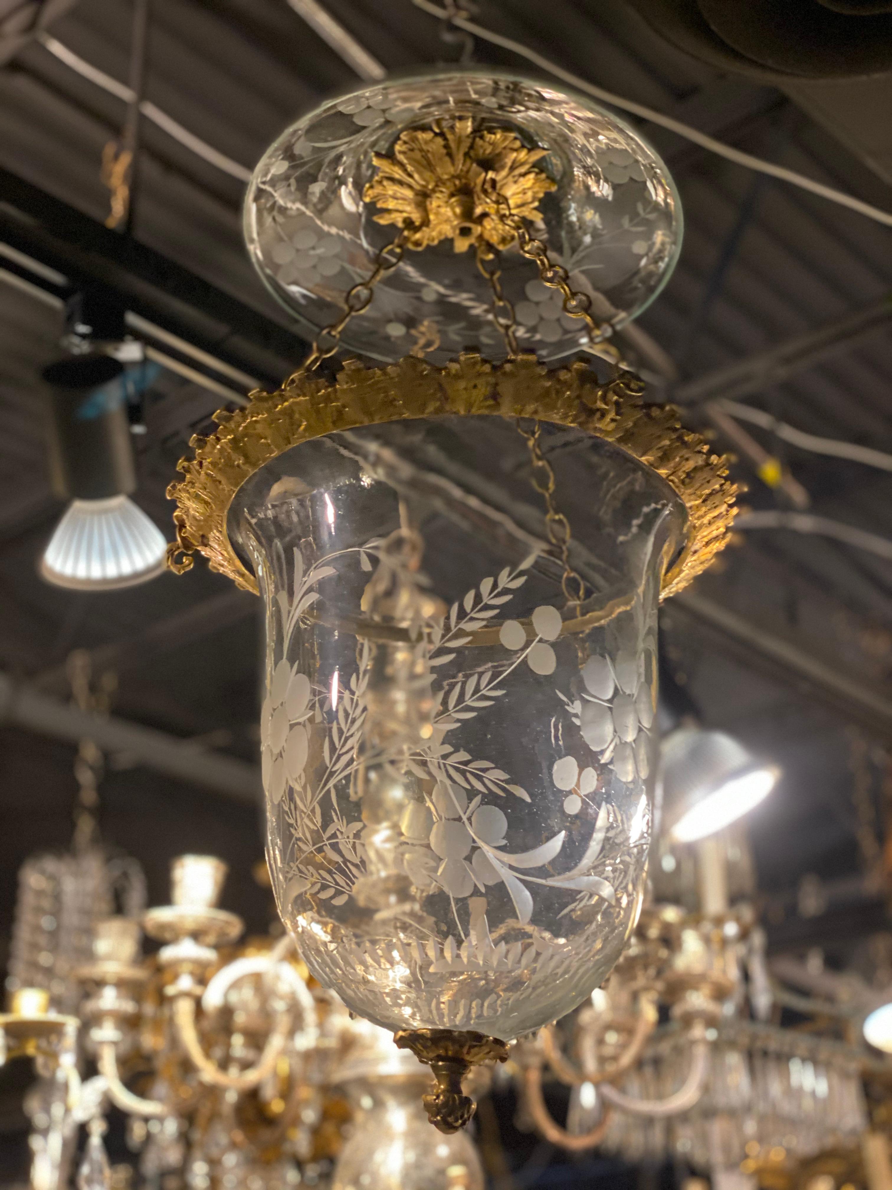 Regency 1930s French Glass Lantern